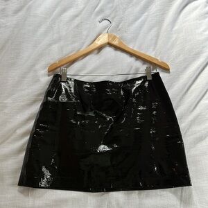 Reformation - Patent Leather Skirt - Black